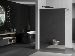 Mexen Kioto paroi de douche Walk-in 100 x 200 cm, miroir 8 mm, métal gun - 800-100-101-95-50