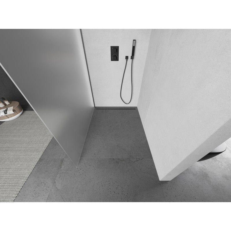 Mexen Kioto paroi de douche Walk-in 110 x 200 cm, givre 8 mm, gris canon brossé - 800-110-101-66-30