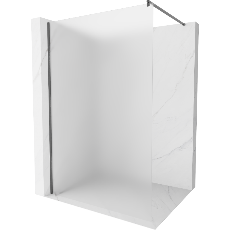 Mexen Kioto paroi de douche Walk-in 110 x 200 cm, verre dépoli 8 mm, couleur gris pistolet brossé - 800-110-101-66-30