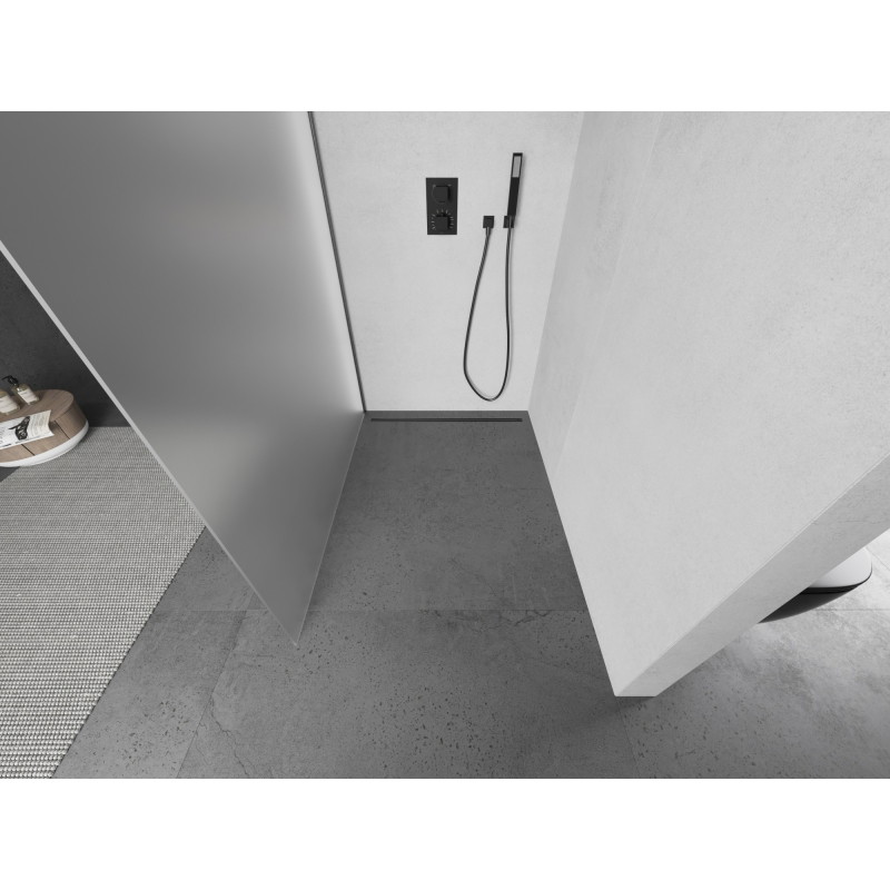 Mexen Kioto paroi de douche Walk-in 120 x 200 cm, givré 8 mm, gris canon brossé - 800-120-101-66-30