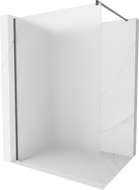 Mexen Kioto paroi de douche Walk-in 130 x 200 cm, verre dépoli 8 mm, gris foncé brossé - 800-130-101-66-30