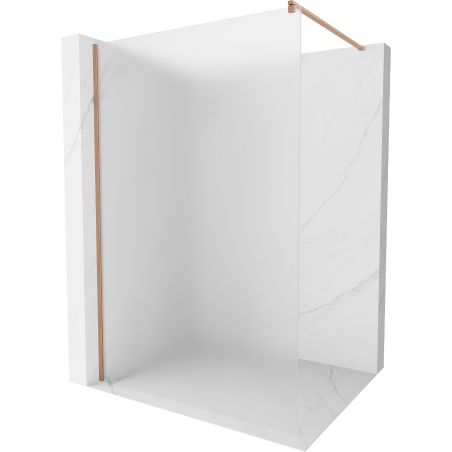 Mexen Kioto cloison de douche Walk-in 80 x 200 cm, givre 8 mm, cuivre brossé - 800-080-101-65-30