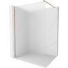 Mexen Kioto cloison de douche Walk-in 80 x 200 cm, givre 8 mm, cuivre brossé - 800-080-101-65-30
