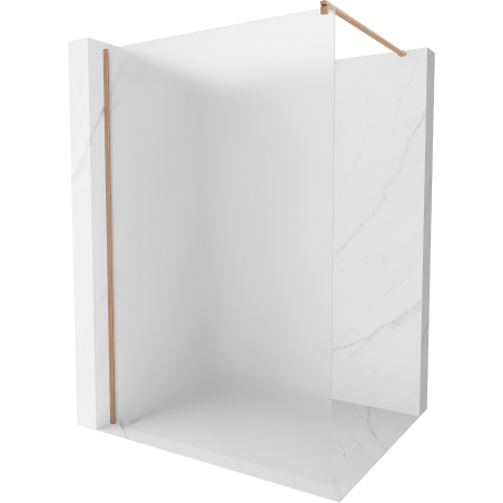 Mexen Kioto paroi de douche Walk-in 130 x 200 cm, verre dépoli 8 mm, laiton brossé - 800-130-101-65-30