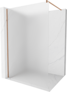 Mexen Kioto paroi de douche Walk-in 140 x 200 cm, givrée 8 mm, laiton brossé - 800-140-101-65-30
