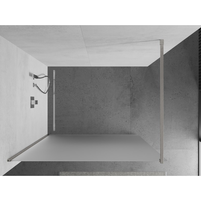 Mexen Kioto paroi de douche Walk-in 70 x 200 cm, givré 8 mm, nickel brossé - 800-070-101-97-30