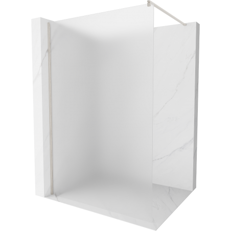 Mexen Kioto paroi de douche Walk-in 120 x 200 cm, verres givrés 8 mm, nickel brossé - 800-120-101-97-30