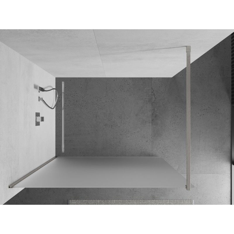 Mexen Kioto paroi de douche Walk-in 130 x 200 cm, givre 8 mm, nickel brossé - 800-130-101-97-30