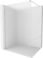 Paroi de douche Mexen Kioto Walk-in 140 x 200 cm, verre dépoli 8 mm, nickel brossé - 800-140-101-97-30