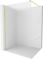 Mexen Kioto paroi de douche Walk-in 100 x 200 cm, verre dépoli 8 mm, finition dorée brossée - 800-100-101-55-30