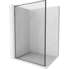 Mexen Kioto L Paroi de douche Walk-in 110 x 200 cm, cadre noir, gun metal - 800-110-103-95-70