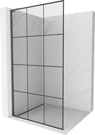 Mexen Kioto L paroi de douche Walk-in 100 x 200 cm, grille noire, métal canon - 800-100-103-95-77
