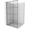 Mexen Kioto L paroi de douche Walk-in 120 x 200 cm, motif noir, gun metal - 800-120-103-95-77