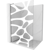 Mexen Kioto L paroi de douche Walk-in 70 x 200 cm, motif blanc, gun metal - 800-070-103-95-97