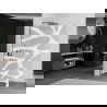 Mexen Kioto L paroi de douche Walk-in 80 x 200 cm, motif blanc, gun metal - 800-080-103-95-97