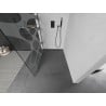 Mexen Kioto L paroi de douche Walk-in 90 x 200 cm, motif blanc, gun metal - 800-090-103-95-97