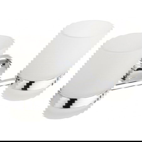 Mexen Tiber double gobelet à brosses à dents, Chrome - 7050552-00
