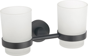 Mexen Tiber double gobelet pour brosses à dents, noir - 7050552-70