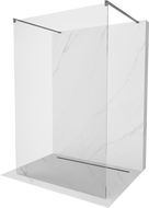 Mexen Kioto paroi de douche autoportante 135 x 200 cm, en verre transparent 8 mm, gun metal - 800-135-002-95-00