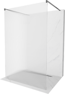 Mexen Kioto paroi de douche autoportante 130 x 200 cm, rayures 8 mm, gun metal - 800-130-002-95-09