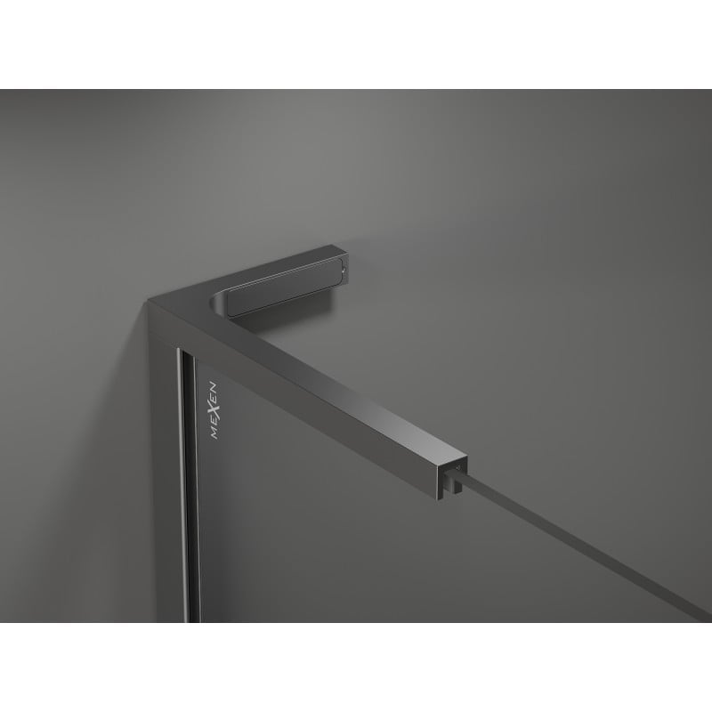 Mexen Kioto L paroi de douche Walk-in 55 x 200 cm, transparent, gun metal - 800-055-103-95-00