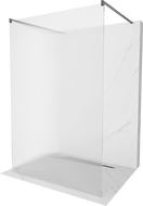 Mexen Kioto paroi de douche autoportante 140 x 200 cm, verre 8 mm, gris canon brossé - 800-140-002-66-09