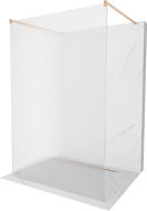 Paroi de douche Mexen Kioto autoportante 100 x 200 cm, verre trempé 8 mm, bronze brossé - 800-100-002-65-09