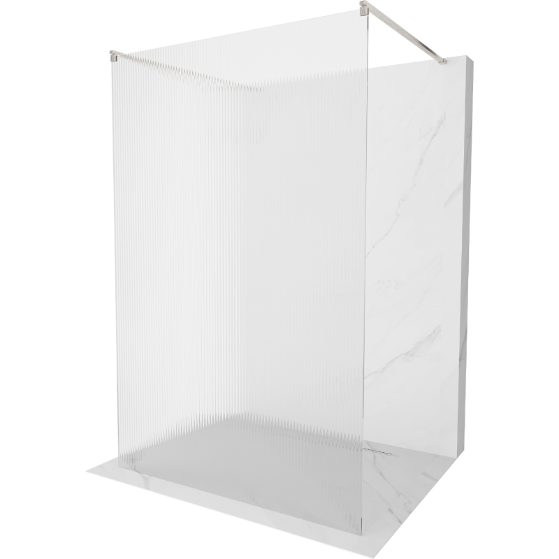 Mexen Kioto paroi de douche indépendante 110 x 200 cm, verre trempé 8 mm, nickel brossé - 800-110-002-97-09