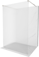 Mexen Kioto paroi de douche autoportante 140 x 200 cm, rayures 8 mm, nickel brossé - 800-140-002-97-09