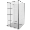 Mexen Kioto paroi de douche autonome 100 x 200 cm, motif noir 8 mm, gun metal - 800-100-002-95-77