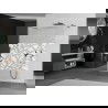 Mexen Kioto paroi de douche libre 140 x 200 cm, motif blanc 8 mm, gun metal - 800-140-002-95-85