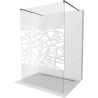 Mexen Kioto paroi de douche libre 140 x 200 cm, motif blanc 8 mm, gun metal - 800-140-002-95-85