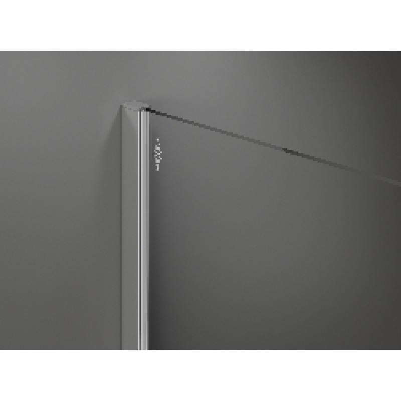 Mexen Kioto paroi de douche Walk-in 90 x 200 cm, stries 8 mm, chrome - 800-090-101-01-09
