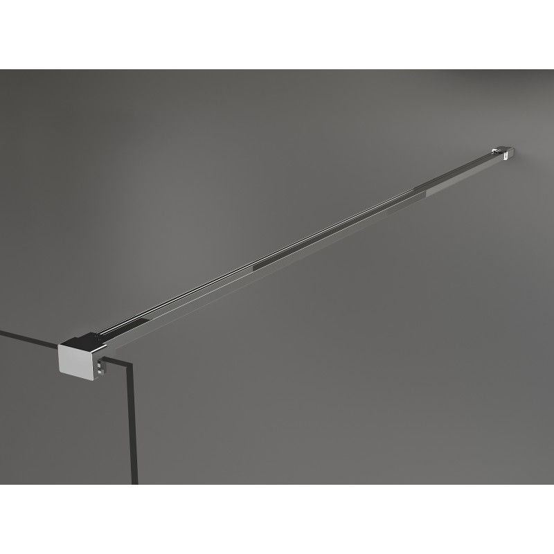 Mexen Kioto paroi de douche Walk-in 125 x 200 cm, transparent 8 mm, chrome - 800-125-101-01-00