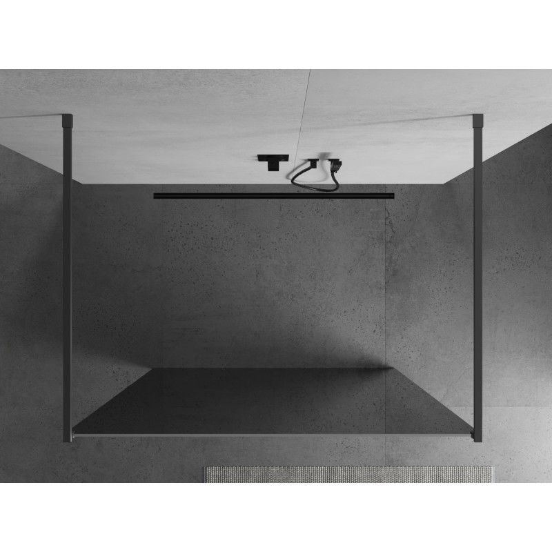 Mexen Kioto paroi de douche autoportante 120 x 200 cm, miroir 8 mm, métal gun - 800-120-002-95-50