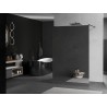 Mexen Kioto paroi de douche autoportante 140 x 200 cm, miroir 8 mm, métal bronzé - 800-140-002-95-50