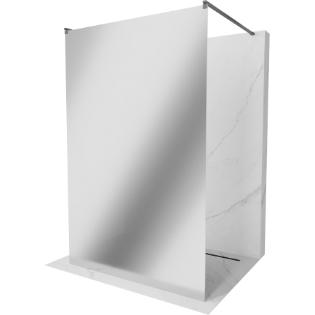 Mexen Kioto paroi de douche autonome 140 x 200 cm, miroir 8 mm, gun metal - 800-140-002-95-50