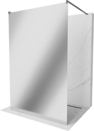Mexen Kioto paroi de douche autoportante 140 x 200 cm, miroir 8 mm, métal bronzé - 800-140-002-95-50