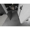 Mexen Kioto paroi de douche autoportante 140 x 200 cm, miroir 8 mm, métal bronzé - 800-140-002-95-50