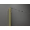 Mexen Kioto paroi de douche Walk-in 130 x 200 cm, rayures 8 mm, or brossé - 800-130-101-55-09
