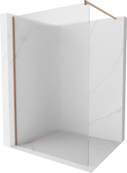 Mexen Kioto panneau de douche Walk-in 70 x 200 cm, rayures 8 mm, cuivre brossé - 800-070-101-65-09