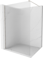 Mexen Kioto paroi de douche Walk-in 140 x 200 cm, stries 8 mm, nickel brossé - 800-140-101-97-09