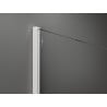 Mexen Kioto-R Paroi de douche arrondie Walk in 150 x 200 cm, transparent 8 mm, blanche - 800-150-101-20-06