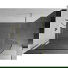 Mexen Kioto paroi de douche arrondie Walk-in 110 x 200 cm, transparente 8 mm, finition dorée - 800-110-101-55-06