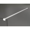 Mexen Kioto paroi de douche Walk-in 130 x 200 cm, rayures 8 mm, blanche - 800-130-101-20-09