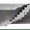 Mexen Kioto paroi de douche arrondie Walk-in 120 x 200 cm, verre transparent 8 mm, laiton brossé - 800-120-101-65-06