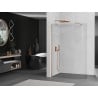 Mexen Kioto-R paroi de douche arrondie Walk-in 150 x 200 cm, transparent 8 mm, cuivre brossé - 800-150-101-65-06