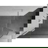 Mexen Kioto paroi de douche arrondie Walk-in 100 x 200 cm, transparent 8 mm, nickel brossé - 800-100-101-97-06
