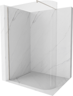 Mexen Kioto paroi de douche arrondie Walk-in 110 x 200 cm, verre transparent 8 mm, nickel brossé - 800-110-101-97-06