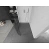 Paroi de douche Mexen Kioto arrondie Walk-in 130 x 200 cm, transparente 8 mm, nickel brossé - 800-130-101-97-06